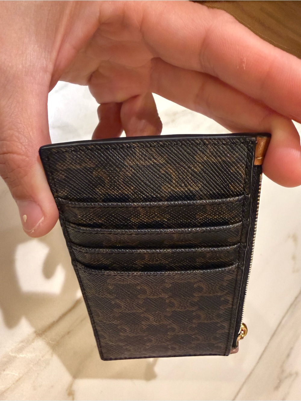 Authentic Celine Card Holder in Triomphe canvas and lambskin with COA - Picture 3 of 9